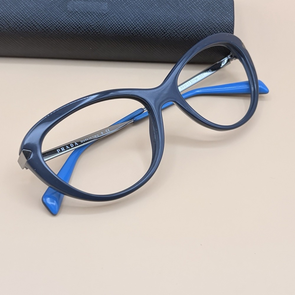 Authentic Prada 08R 54-17-140 Blue TFM-101 With Original Case No Lenses - Picture 3 of 6
